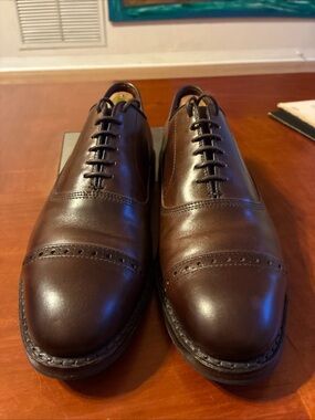 Allen Edmonds Men’s Fifth Avenue Mahogany Calf Cap toe Oxfords US7E